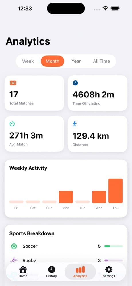 RefereeWatch screenshot